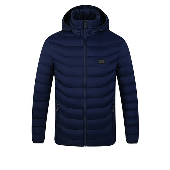 Luxalzxs Unisex Smart Heating Jacket Casual Zipper Double Control 15 Areas Heating USB Charging Jackets Winter Coats