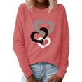 thumbnail image 1 of Luxalzxs Valentine's Day Sweatshirt for Women Romantic Love Heart Graphic Print Shirt Casual Long Sleeve Crewneck Pullover Tops, 1 of 5