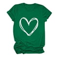thumbnail image 1 of Luxalzxs Valentine's Day T-Shirts for Women Cute Love Heart Graphic Print Tees Casual Short Sleeve Round Neck Tops, 1 of 5