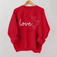 thumbnail image 1 of Luxalzxs Valentines Day Sweatshirts for Women Oversized Long Sleeve Crewneck Pullover Tops Trendy Heart Love Letter Graphic Sweatshirt, 1 of 3