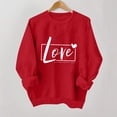 thumbnail image 1 of Luxalzxs Valentines Day Sweatshirts for Women Oversized Long Sleeve Crewneck Pullover Tops Trendy Heart Love Letter Graphic Sweatshirt, 1 of 9