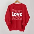 thumbnail image 1 of Luxalzxs Valentines Day Sweatshirts for Women Oversized Long Sleeve Crewneck Pullover Tops Trendy Heart Love Letter Graphic Sweatshirt, 1 of 9