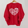 thumbnail image 1 of Luxalzxs Valentines Shirts for Women Oversized Love Heart Cute Printed Pullover Valentines Crewneck Sweatshirts Holiday Graphic Blouses, 1 of 3