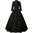 thumbnail image 1 of Luxalzxs Victorian Rococo Dress for Women Vintage Medieval Gothic Court Dress 3/4 Sleeve Retro Princess Dress Maxi Dress Renaissance Ball Gown, 1 of 5