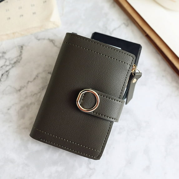 Luxalzxs Wallets for Women, Bifold Small Wallets Ladies Card Holder Zipper Coin Pocket Soft PU Leather Wallet for Women