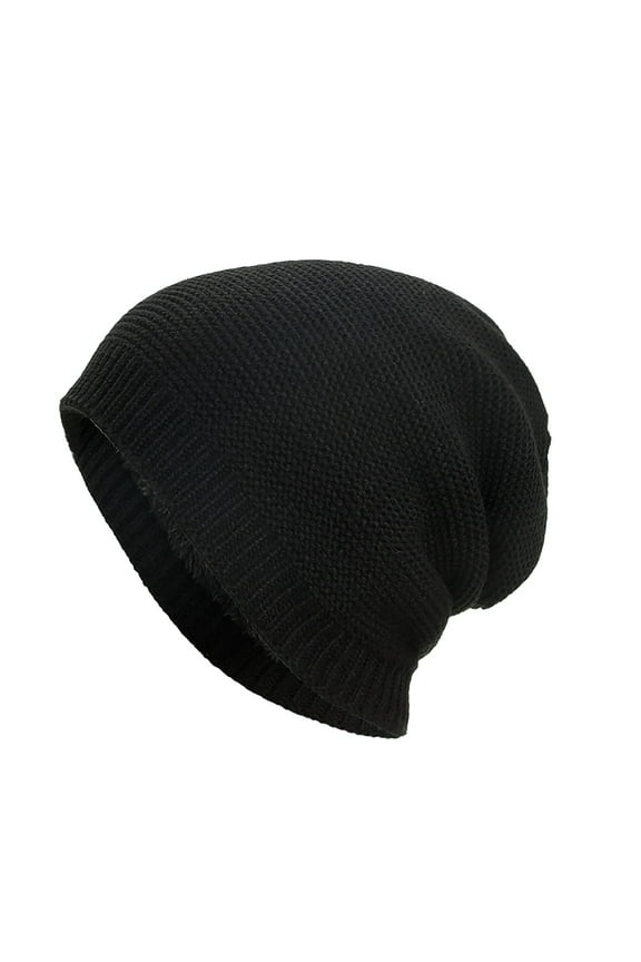 Luxalzxs Winter Beanie Hats for Men Knit Fleece Lined Warm Thick Baggy Slouchy Skull Cap