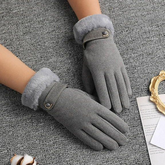 Luxalzxs Winter Gloves for Women Cold Weather Windproof Touchscreen Gloves Fleece Lined Warm Gloves