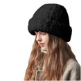 thumbnail image 1 of Luxalzxs Winter Hats for Women Faux Fur Warm Fluffy Knit Crochet Beanie Cap Outdoor Ear Cover, 1 of 5