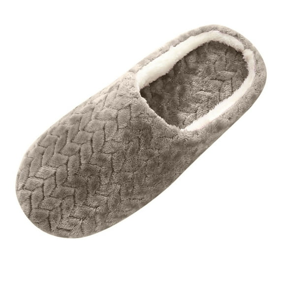 Kilaqueen Winter Warm Slippers, Comfy Rhombus Pattern Faux Fur House Shoes Scuff Memory Foam Slip on Anti-Skid Sole Indoor Outdoor House Slippers for Women and Girls, on Clearance US 5.5-10