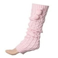 thumbnail image 1 of Luxalzxs Women Knit Leg Warmers Solid Color Boot Socks Knee Ballet Thigh High Leg Warmers Sock Covers with Pompom, 1 of 2