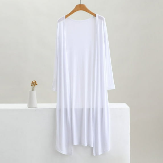 Luxalzxs Women Lightweight Cardigan Cover Up Open Front Long Sleeve Cardigans Spring Summmer Fall Casual Fashion Solid Color Soft Modal Thin Cardigans Outerwear