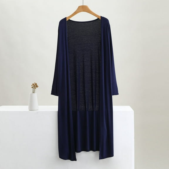 Luxalzxs Women Lightweight Cardigan Cover Up Open Front Long Sleeve Cardigans Spring Summmer Fall Casual Fashion Solid Color Soft Modal Thin Cardigans Outerwear