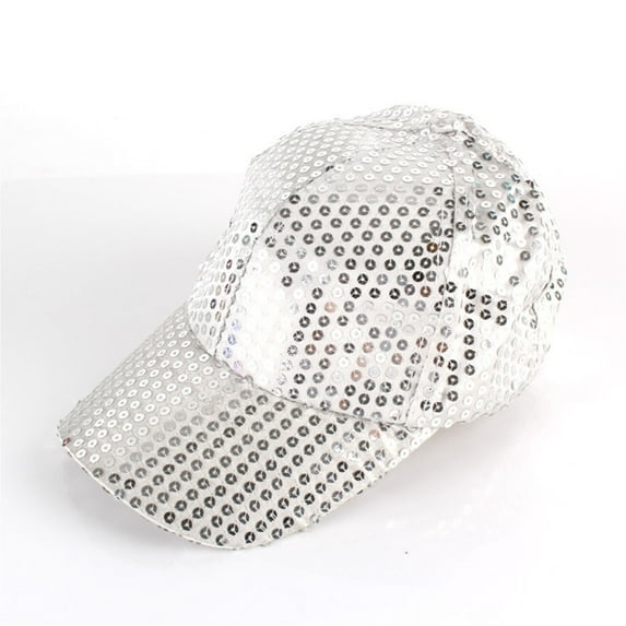 Luxalzxs Women Men Sequin Baseball Cap 100 Cotton Casual Fashion Sparkly Bling Unisex Sun Protection Adjustable Sport Hats