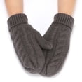thumbnail image 1 of Luxalzxs Women Men Winter Knit Mittens Gloves Thermal Fleece Lined Mittens Full Finger Hand Warmer Cold Weather Gloves, 1 of 2