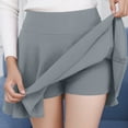 thumbnail image 1 of Luxalzxs Women Summer Trendy Mini Skater Skirt Golf Skort High Waist Flared Pleated Workout Skirt with Built-in Safety Shorts, Lightweight Athletic Short Skirt for Yoga Running Tennis, 1 of 5