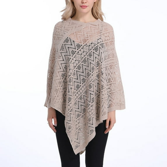 Luxalzxs Women's Crochet Shawl Wrap Poncho Lightweight Versatile Wedding Knitted Scarf Cape Summer Beach Cover-Ups Swim Bikini Cover Up