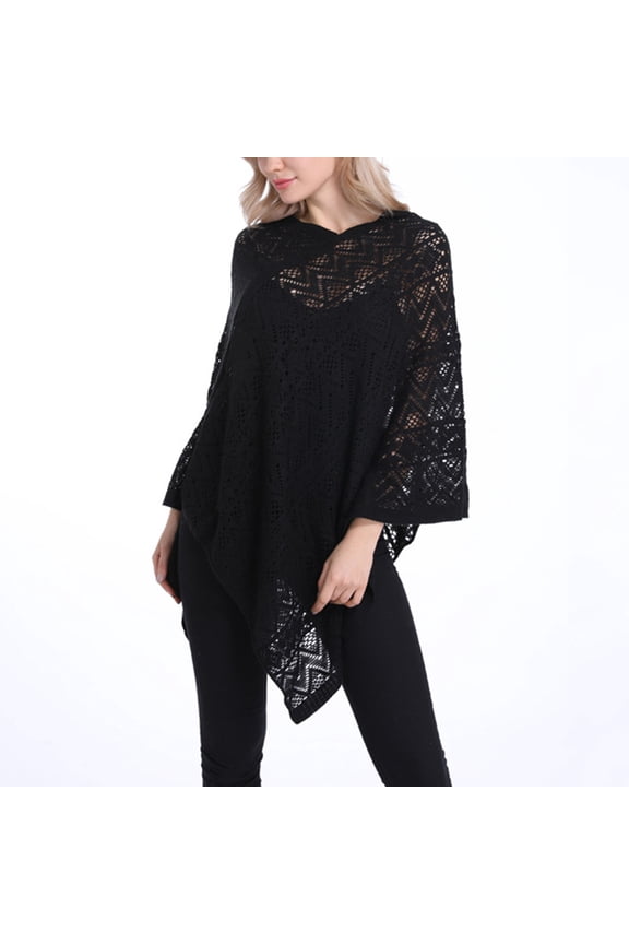 Luxalzxs Women's Crochet Shawl Wrap Poncho Lightweight Versatile Wedding Knitted Scarf Cape Summer Beach Cover-Ups Swim Bikini Cover Up