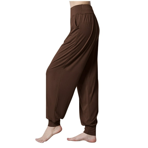 Luxalzxs Women's Elastic Soft Modal Yoga Sports Pants Dance Harem Pants Super Soft Modal Yoga Pilates Trousers