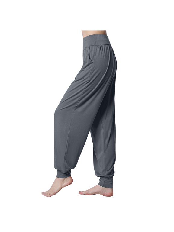 Luxalzxs Women's Elastic Soft Modal Yoga Sports Pants Dance Harem Pants Super Soft Modal Yoga Pilates Trousers
