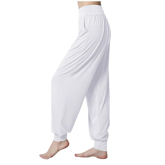 Luxalzxs Women's Elastic Soft Modal Yoga Sports Pants Dance Harem Pants Super Soft Modal Yoga Pilates Trousers