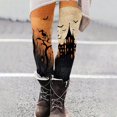 thumbnail image 1 of Luxalzxs Women's Halloween Funny Graphic Skinny Leggings Tummy Control Gym Fitness Workout Leggings Yoga Pants Stretch Winter Warm Tights, 1 of 1