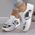 thumbnail image 1 of Luxalzxs Women's Leopard Sneaker Soft Lightweight Non Slip Gym Sneaker Breathable Retro Lace Up Walking Shoes for Women, 1 of 5