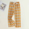 thumbnail image 1 of Luxalzxs Women's Pajama Pants Bowknot Elastic Waist Lounge Pants Sleepwear Soft Cozy Relaxed Fit Wide Leg Floral Print Pajama Bottoms, 1 of 5
