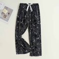 thumbnail image 1 of Luxalzxs Women's Pajama Pants Bowknot Elastic Waist Lounge Pants Sleepwear Soft Cozy Relaxed Fit Wide Leg Floral Print Pajama Bottoms, 1 of 5