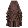 thumbnail image 1 of Luxalzxs Women's Vintage Gothic Victorian Skirt Renaissance Ruffle Layer Falda Maxi Skirt, 1 of 5