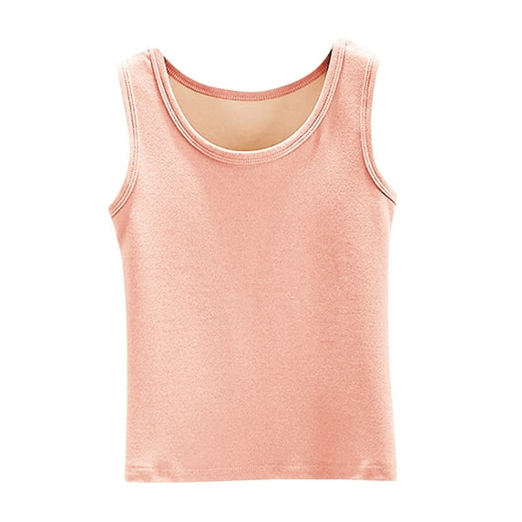 Luxalzxs Women's Winter Warm Velvet Sleeveless Round Neck Bottom Thermal Vest Tank Top