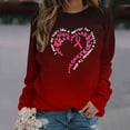 thumbnail image 1 of Luxalzxs Womens Breast Cancer Awareness Sweatshirt Pink Ribbon Heart October Cancer Fighter Sweatshirt Tops, 1 of 3