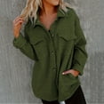 thumbnail image 1 of Luxalzxs Womens Button Down Shirts Solid Color Waffle Knit Long Sleeve Shacket Jackets Fall Cardigan with Pockets, 1 of 5