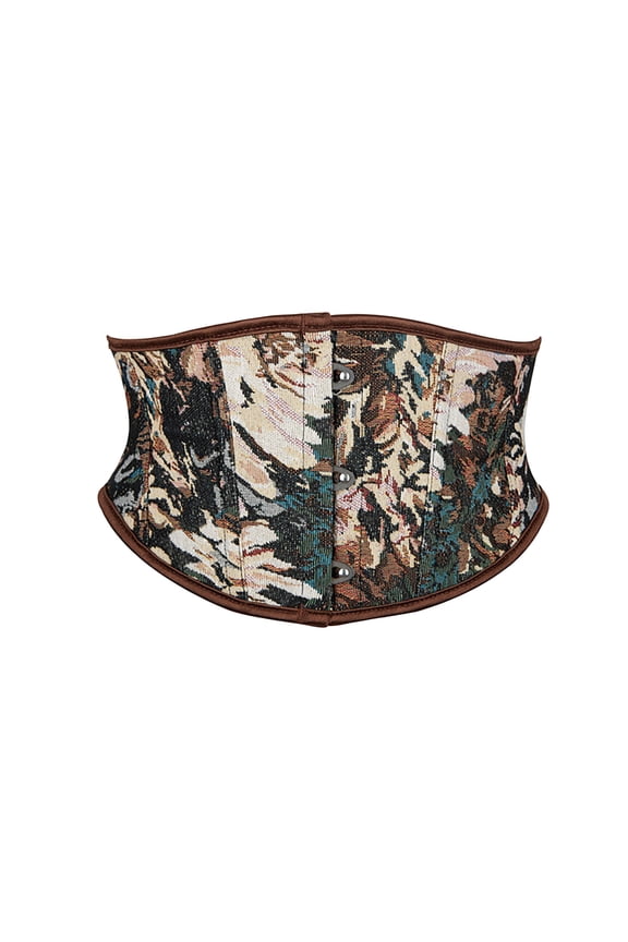 Luxalzxs Womens Corset Belts Lace-Up Tied Waspie Belt Retro Waist Cinch Belt Vintage Renaissance Floral Underbust Corset