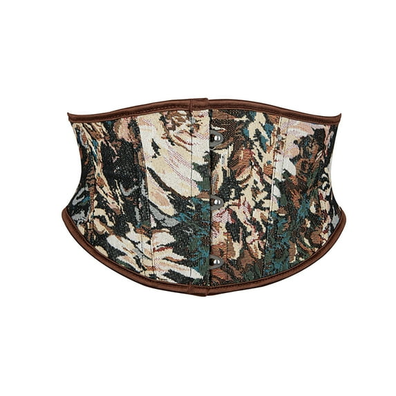 Luxalzxs Womens Corset Belts Lace-Up Tied Waspie Belt Retro Waist Cinch Belt Vintage Renaissance Floral Underbust Corset