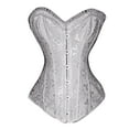 Luxalzxs Womens Corset Top Bustier Vintage Jacquard Lace Up Overbust
