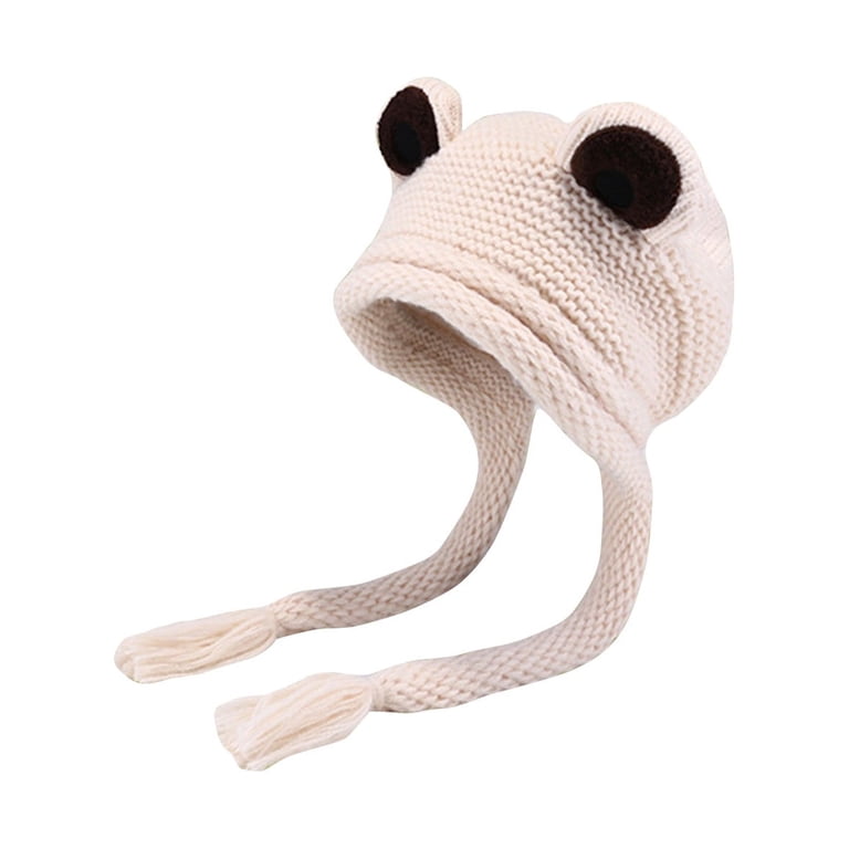 Luxalzxs Womens Cute Frog Hat Crochet Knitted Hat Big Eye  display picture 3