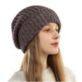 thumbnail image 1 of Luxalzxs Womens Knit Beanie Hat Winter Thick Solid Color Fleece Lined Beanie Caps Skiing Beanies Skull Cap, 1 of 5