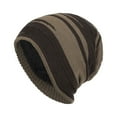 thumbnail image 1 of Luxalzxs Womens Mens Knitted Striped Pullover Cap Plus Fleece Thicken Windproof Warm Ear Guards Boys Ear Flap Winter Hats, 1 of 2