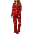 thumbnail image 1 of Luxalzxs Womens Pajama Sets Valentines Day Love Heart Print Long Sleeve Loungewear Sleepwear Couples Pajamas Matching Sets, 1 of 4