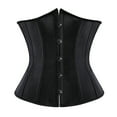 thumbnail image 1 of Luxalzxs Womens Satin Underbust Corset Bustier Waist Training Cincher Plus Size Strong Boned Corsets Bride Corset for Wedding Dress, 1 of 2