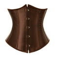 thumbnail image 1 of Luxalzxs Womens Satin Underbust Corset Bustier Waist Training Cincher Plus Size Strong Boned Corsets Bride Corset for Wedding Dress, 1 of 2