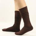thumbnail image 1 of Luxalzxs Womens Solid Color Slouch Socks Scrunch Socks Knit Pile Socks Boot Socks Long Tube Socks, 1 of 4