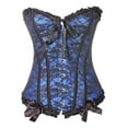 thumbnail image 1 of Luxalzxs Womens Strapless Overbust Corset Tops Vintage Renaissance Lace-Up Bustier Push-Up Lingerie Bodyshaper Going Out Party Tops, 1 of 5