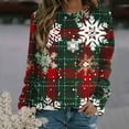 thumbnail image 1 of Luxalzxs Womens Ugly Christmas Sweatshirt Cute Holiday 3D Print Tops Long Sleeve Round Neck Pullover Christmas Sweaters, 1 of 4