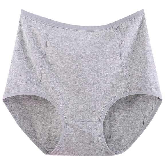 Luxalzxs Womens Underwear Tummy Control Seamless Solid Color Plus Size Underwear High Waist Leak Proof Cotton Underwear Period Panties Postpartum Underwear