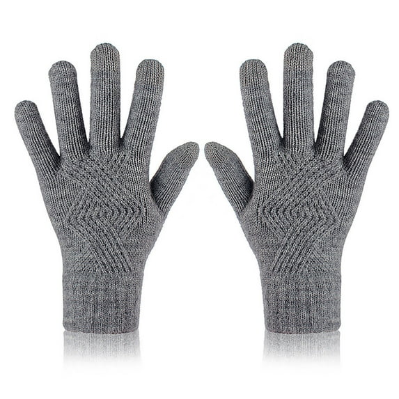 Luxalzxs Wool Knitted Touchscreen Gloves for Men and Women, Winter Warm Gloves for Cold Weather