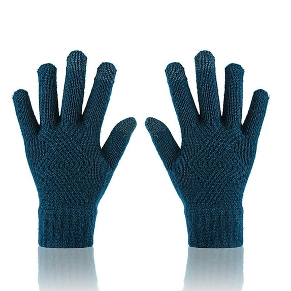 Luxalzxs Wool Knitted Touchscreen Gloves for Men and Women, Winter Warm Gloves for Cold Weather