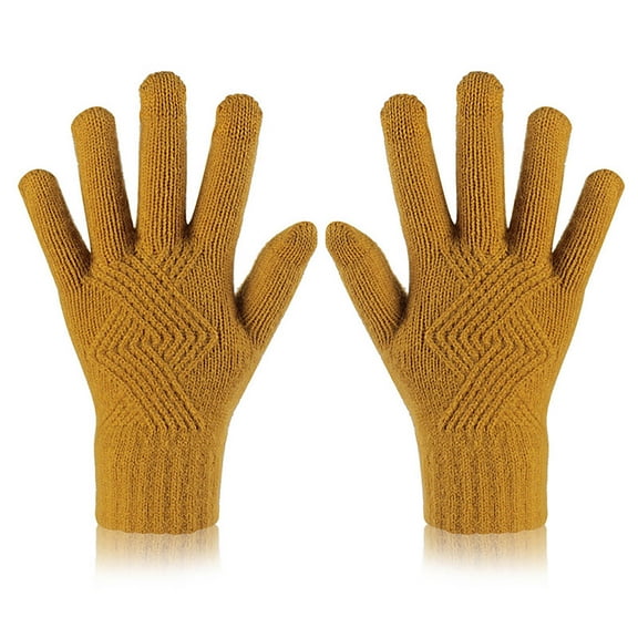 Luxalzxs Wool Knitted Touchscreen Gloves for Men and Women, Winter Warm Gloves for Cold Weather