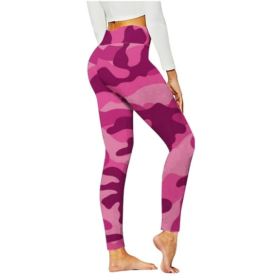 Luxalzxs Workout Leggings for Women Butt Lifting High Waisted Tummy Control Yoga Pants Tie-Dye Camouflage Printed Sports Running Gym Fitness Athletic Leggings