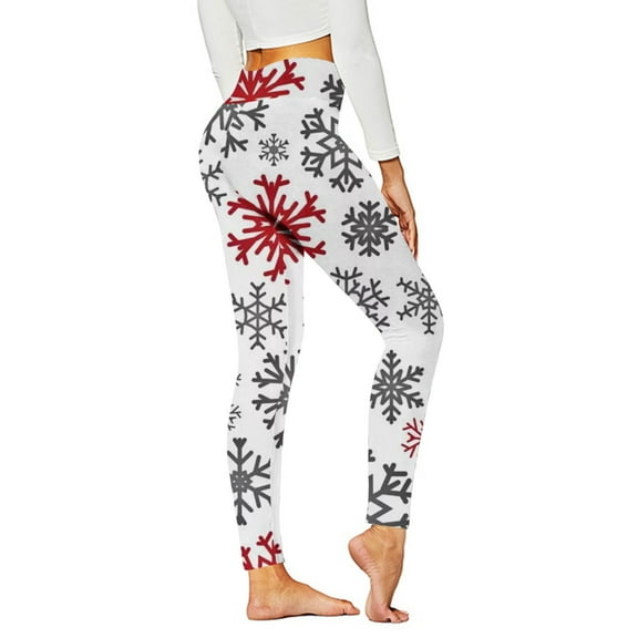 Luxalzxs Workout Leggings for Women Plus Size Christmas Print Tummy Control Tights Stretchy Seamless Yoga Pants Biker Leggings